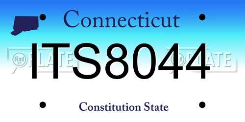 ITS8044 Connecticut License Plate