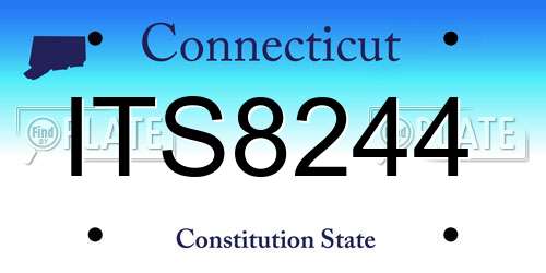 ITS8244 Connecticut License Plate