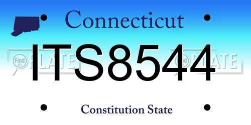 ITS8544 Connecticut License Plate