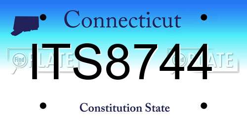 ITS8744 Connecticut License Plate