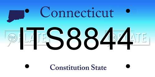 ITS8844 Connecticut License Plate
