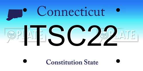 ITSC22 Connecticut License Plate