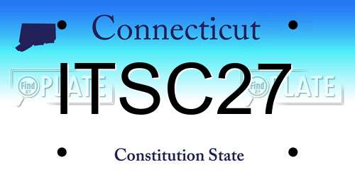 ITSC27 Connecticut License Plate