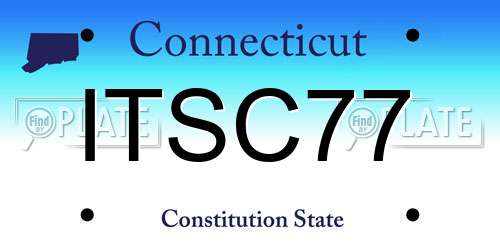 ITSC77 Connecticut License Plate