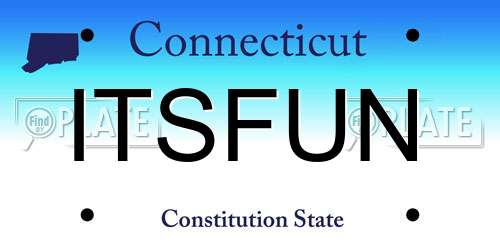 ITSFUN Connecticut License Plate