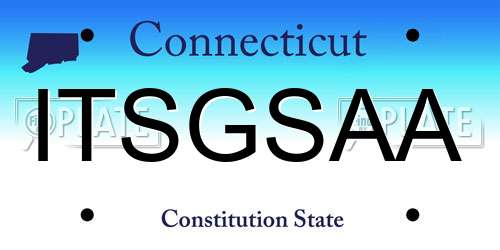 ITSGSAA Connecticut License Plate