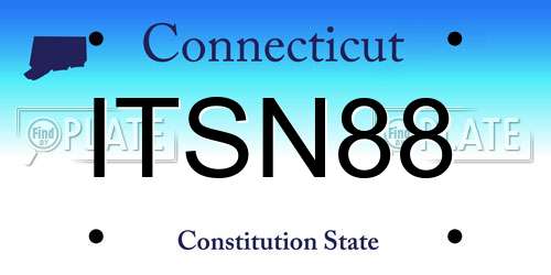 ITSN88 Connecticut License Plate