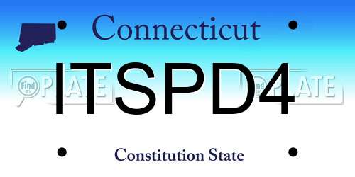 ITSPD4 Connecticut License Plate