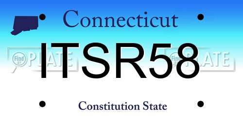 ITSR58 Connecticut License Plate