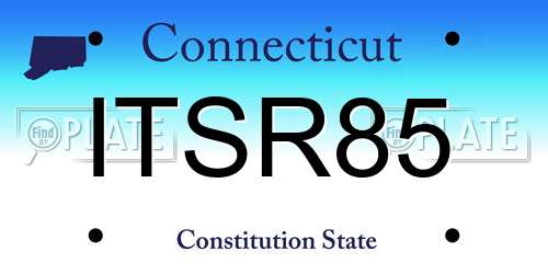 ITSR85 Connecticut License Plate