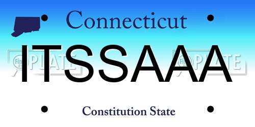 ITSSAAA Connecticut License Plate