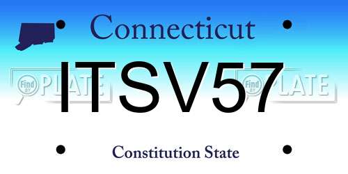 ITSV57 Connecticut License Plate