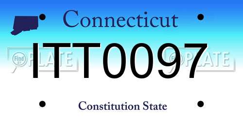 ITT0097 Connecticut License Plate