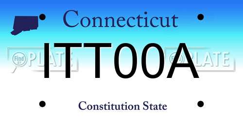 ITT00A Connecticut License Plate