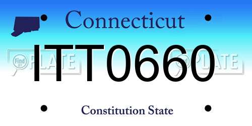 ITT0660 Connecticut License Plate