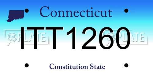 ITT1260 Connecticut License Plate