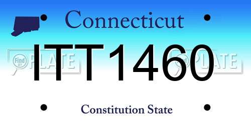 ITT1460 Connecticut License Plate