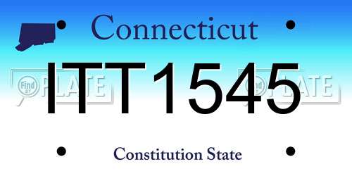 ITT1545 Connecticut License Plate