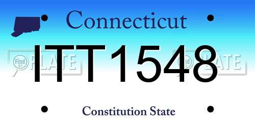 ITT1548 Connecticut License Plate
