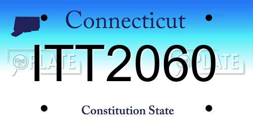 ITT2060 Connecticut License Plate