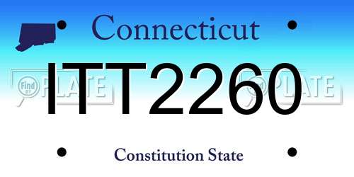 ITT2260 Connecticut License Plate