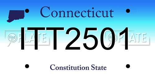 ITT2501 Connecticut License Plate