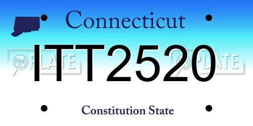ITT2520 Connecticut License Plate
