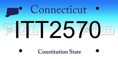 ITT2570 Connecticut License Plate