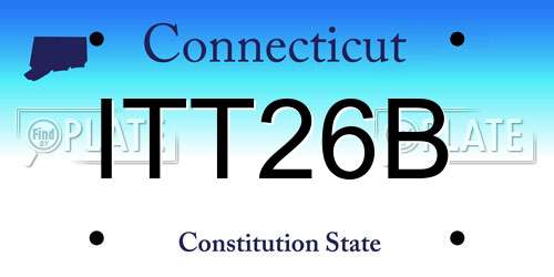 ITT26B Connecticut License Plate