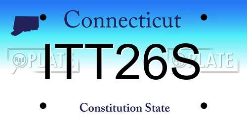ITT26S Connecticut License Plate