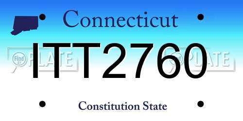 ITT2760 Connecticut License Plate
