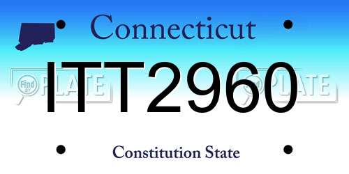 ITT2960 Connecticut License Plate