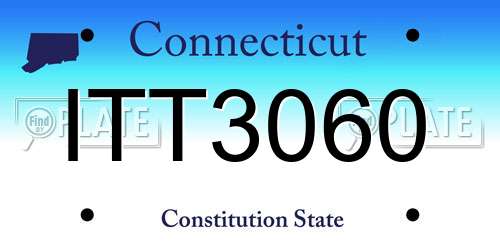ITT3060 Connecticut License Plate