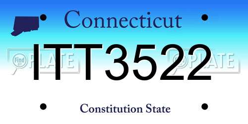 ITT3522 Connecticut License Plate