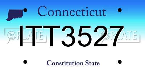 ITT3527 Connecticut License Plate