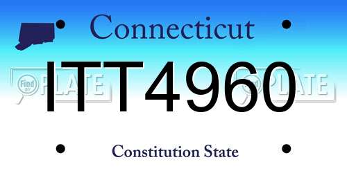 ITT4960 Connecticut License Plate