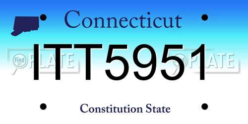 ITT5951 Connecticut License Plate