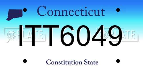 ITT6049 Connecticut License Plate