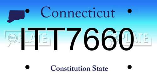 ITT7660 Connecticut License Plate