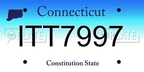 ITT7997 Connecticut License Plate