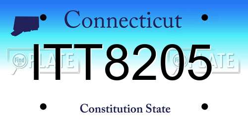 ITT8205 Connecticut License Plate