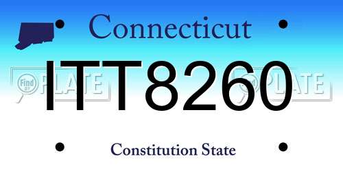 ITT8260 Connecticut License Plate