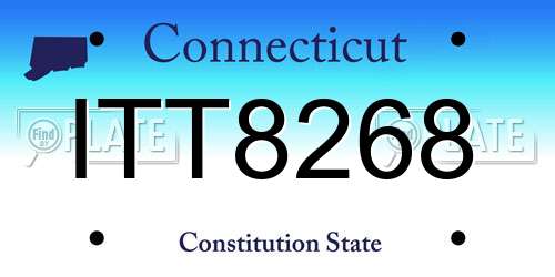 ITT8268 Connecticut License Plate