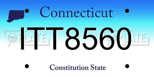ITT8560 Connecticut License Plate