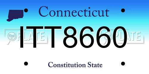 ITT8660 Connecticut License Plate
