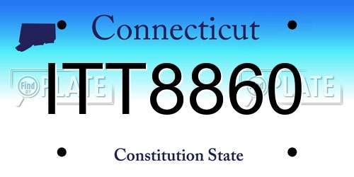 ITT8860 Connecticut License Plate