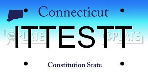 ITTESTT Connecticut License Plate