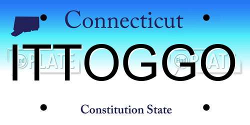 ITTOGGO Connecticut License Plate