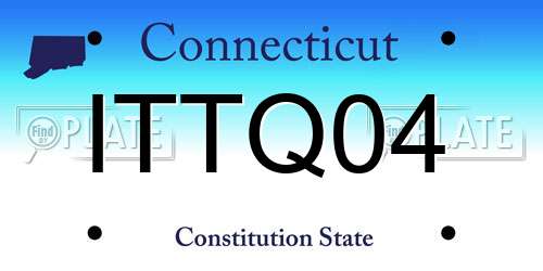 ITTQ04 Connecticut License Plate