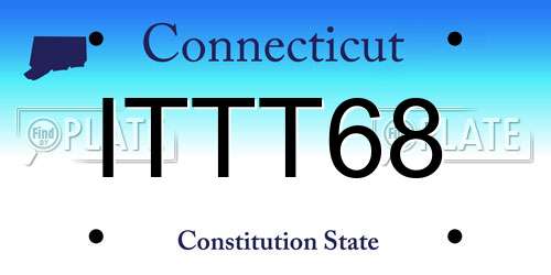 ITTT68 Connecticut License Plate